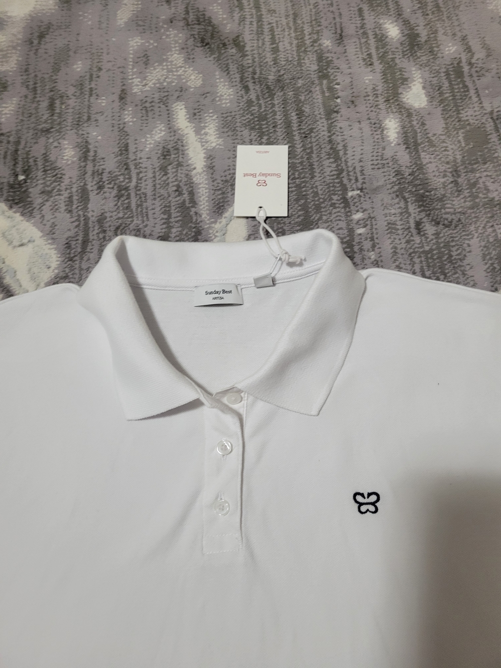 Sunday Best By Aritzia White Polo Shirt with Tag Size M - Picture 2 of 4